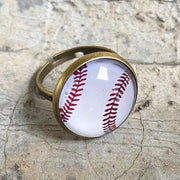 Glass Open Ring with Time Gemstone for Christmas and Halloween - Unique and Trendy Western Style for Women - wallojewerly 