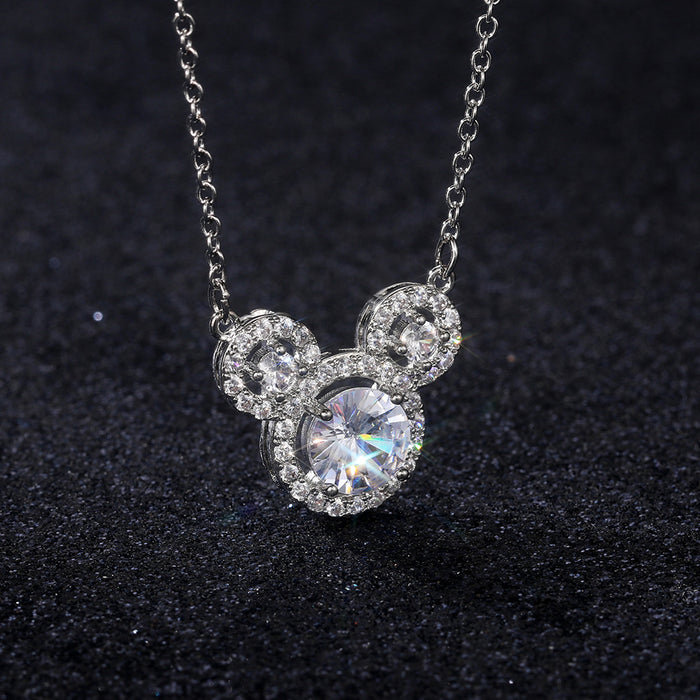 Classic cute heart-shaped zircon necklace for women birthday gift