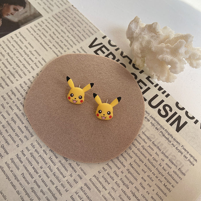 Pikachu earrings Korean cute cute earrings