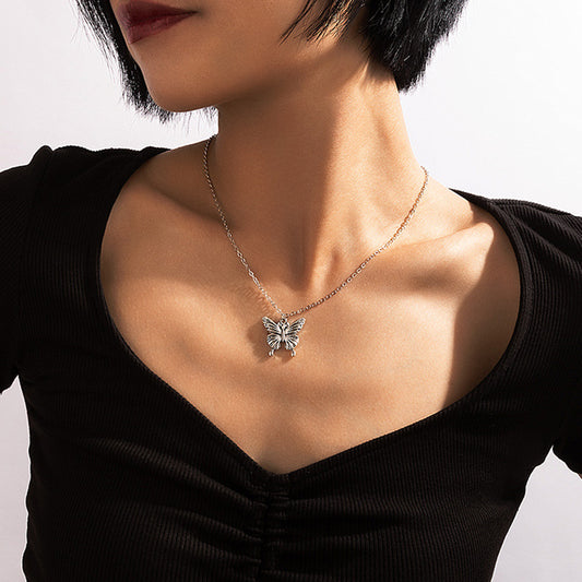 Retro Butterfly Necklace – Punk Style Streetwear Choker