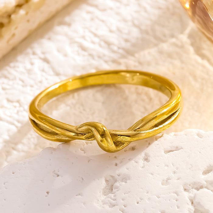 Wholesale stainless steel knotted open rings - wallojewerly 
