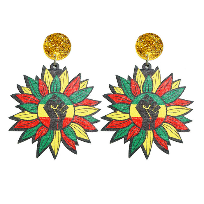 Pendientes africanos con estilo festivo de Juneteenth