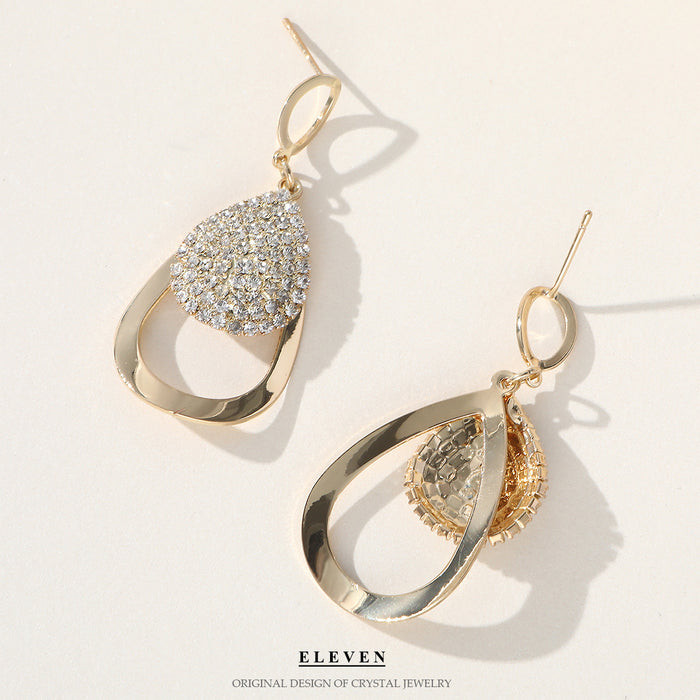 Vintage-Inspired Waterdrop Earrings - Sparkling Rhinestone Jewelry for a Trendy Look - wallojewerly 