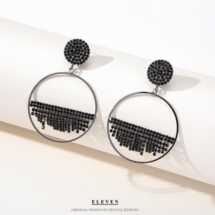 Vintage Long Tassel Earrings - S925 Silver Zircon Butterfly Dangle Earrings for Women - wallojewerly 
