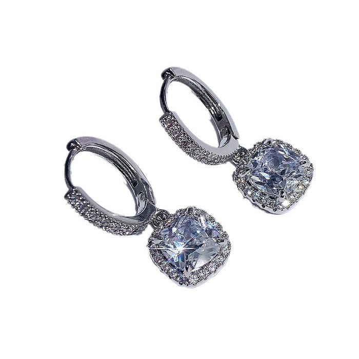 Brilliant Square Diamond Earrings