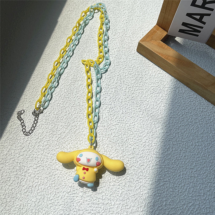 Puppy three-dimensional necklace soft girl style pendant earrings