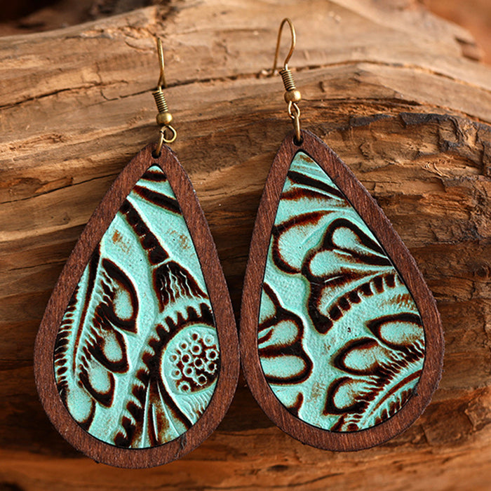 Wooden Bohemian earrings