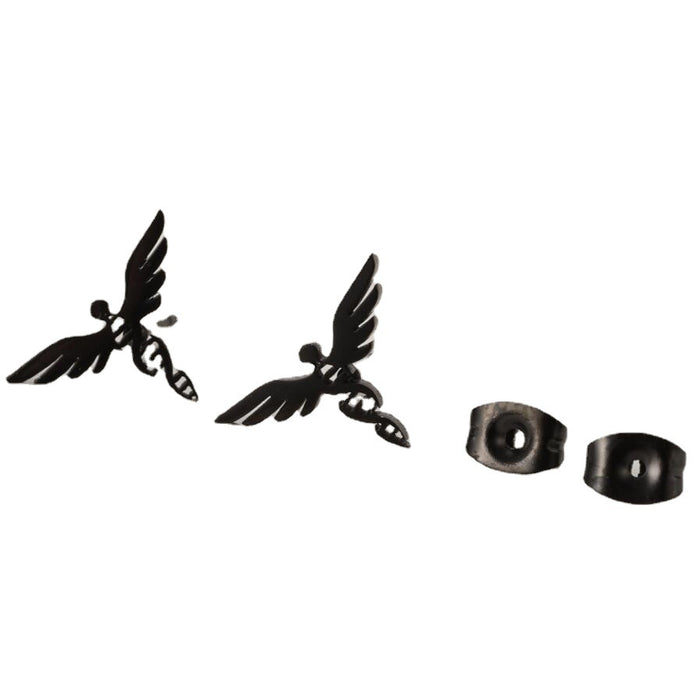 Angel Wing Stainless Steel Stud Earrings - Luxurious Goddess-Inspired Jewelry