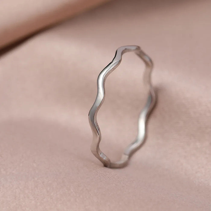 Metal electroplating simple plain ring for women