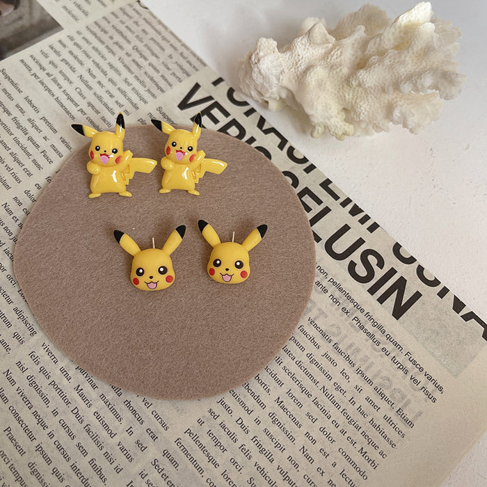 Pikachu earrings Korean cute cute earrings