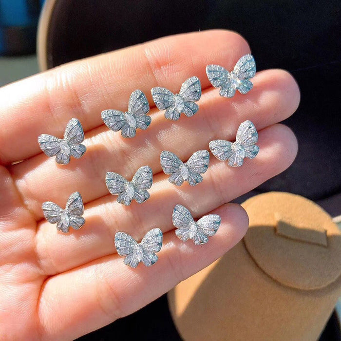 Pendientes de diamantes con lazo para mujer, dulces y frescos