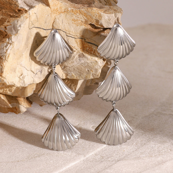 Stainless steel shell earrings pendant high-grade earrings