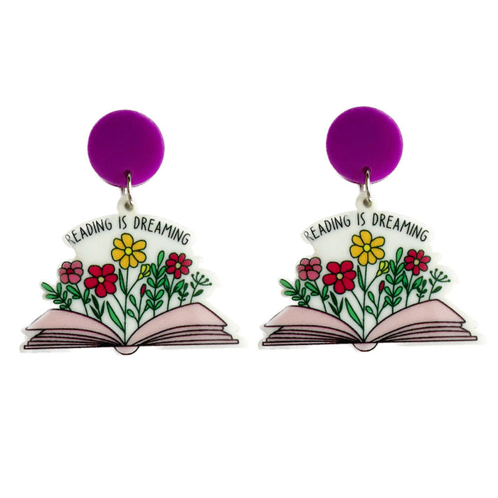 Book and Coffee Earrings for Teacher Gifts and Reading Inspiration