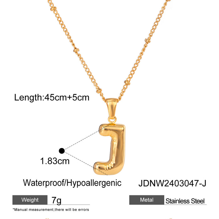 Stainless steel letter necklace pendant neck chain clavicle chain