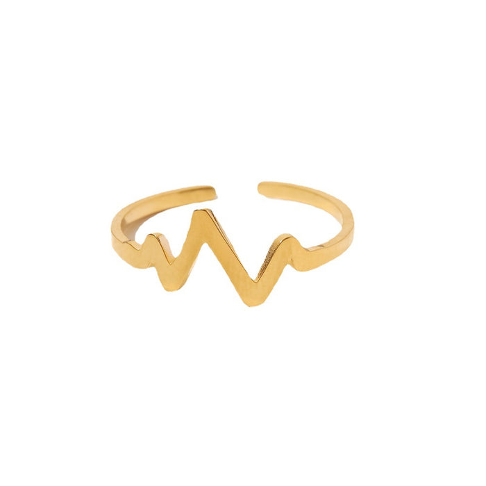 Exquisite 18K Gold Plated Stainless Steel Ring with Braided Detail