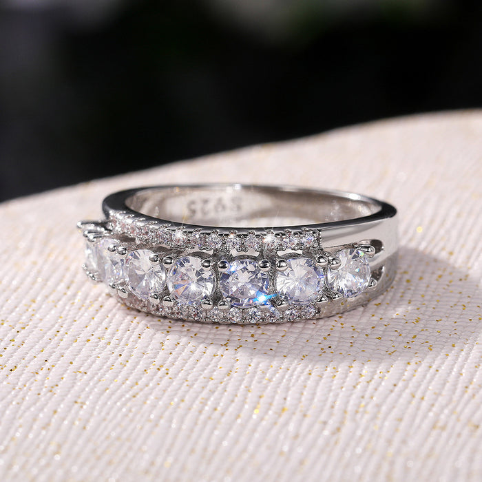 Personalized index finger ring, full of zircon ring