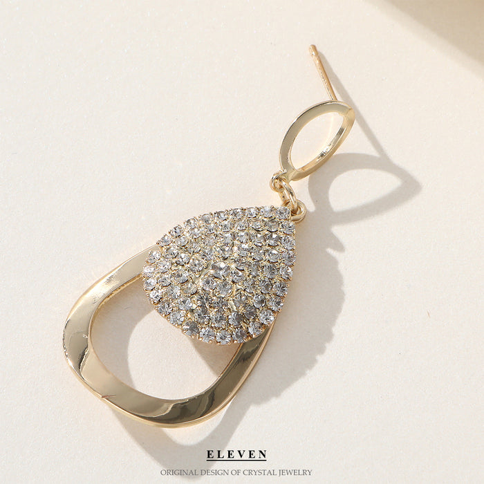 Vintage-Inspired Waterdrop Earrings - Sparkling Rhinestone Jewelry for a Trendy Look - wallojewerly 