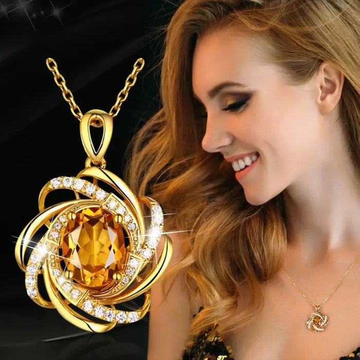 Bohemian Vintage Floral Hollow Pendant Necklace