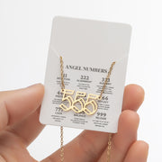 Angel Number Sweater Chain, Vintage 000-999 Stainless Steel Pendant Necklace Wholesale - wallojewerly 