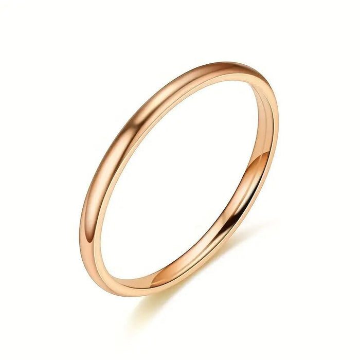 Korean style simple arc full finger ring for men