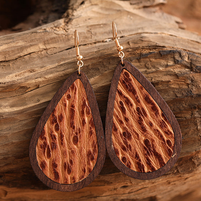 Wooden Bohemian earrings