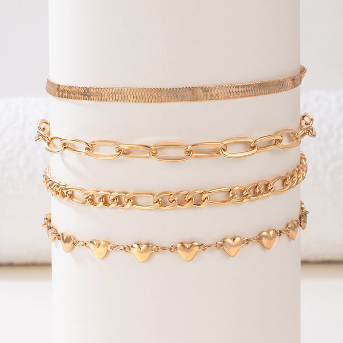 DIY Beaded Anklet Set - Multilayer Geometric Jewelry