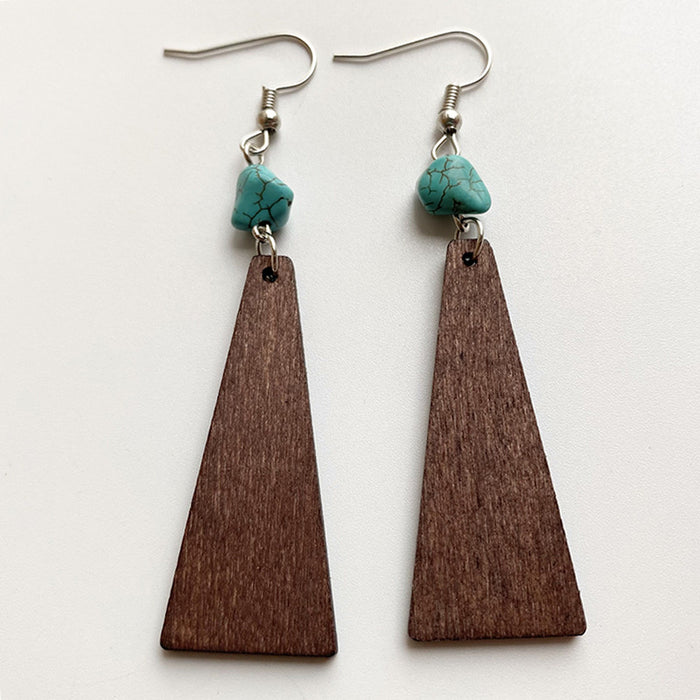 Wooden shape earrings