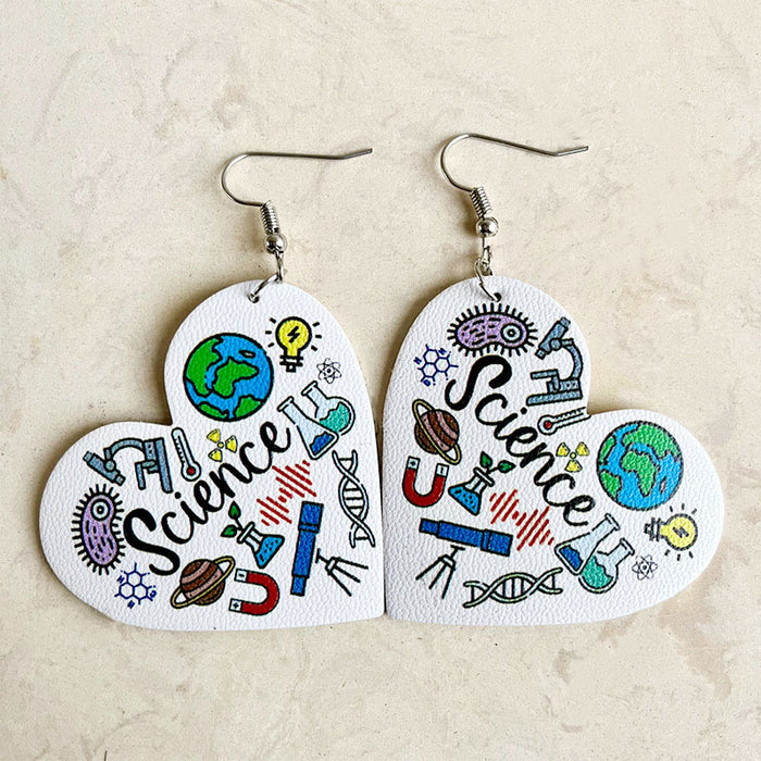 Valentine's Day and Teachers' Day Heart Leather Earrings