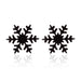 Vintage Snowflake Stainless Steel Stud Earrings - Winter-Themed Jewelry for a Chic Look - wallojewerly 