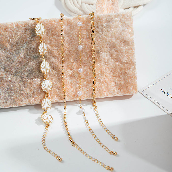 Colorful Beaded Foot Jewelry Set - Bohemian Floral Foot Jewelry