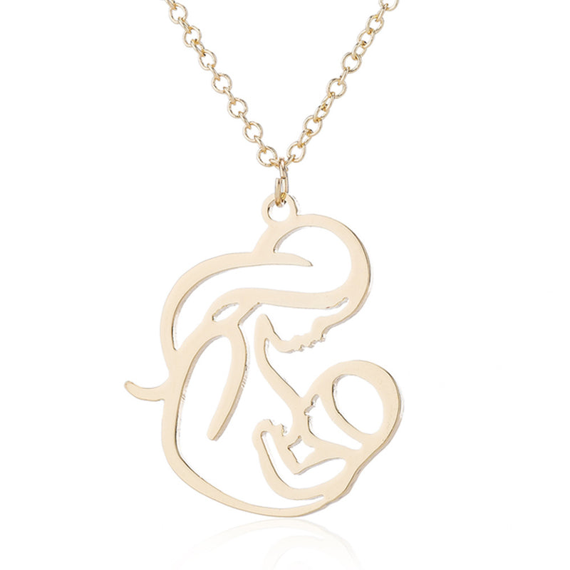 Parent-child necklace, Thanksgiving family Mother's Day gift Yiwu ethnic style cartoon pendant accessories - wallojewerly 