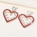 Vintage Red Tassel Earrings - Luxury Rhinestone Dangles for Brides - wallojewerly 