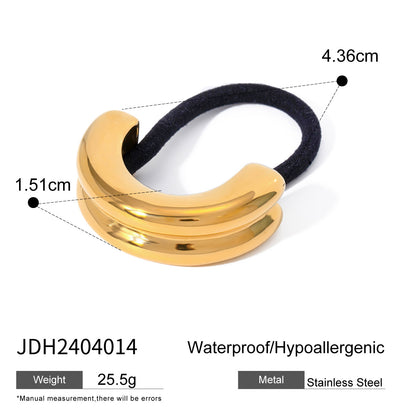 Stainless Steel Hair Tie - High-End Metal Elastic Band for Ponytails