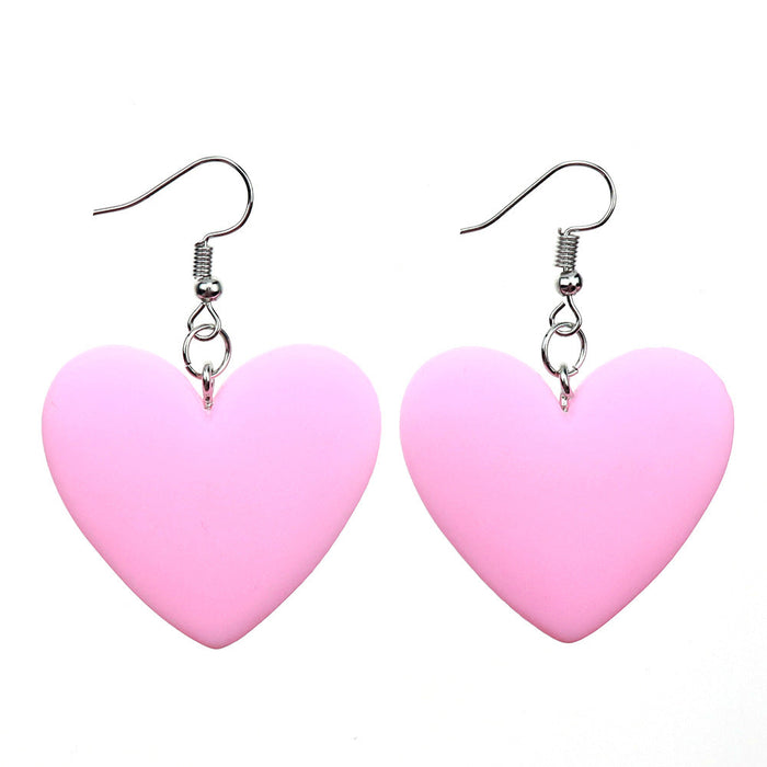 Colorful love earrings - wallojewerly 