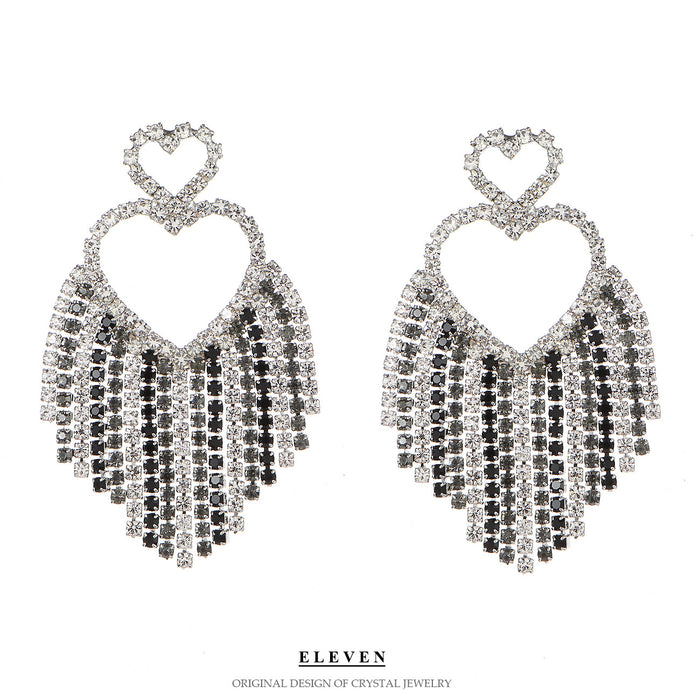 Vintage Long Tassel Earrings - S925 Silver Zircon Butterfly Dangle Earrings for Women - wallojewerly 