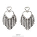 S925 silver needle-set rhinestone tassel butterfly earrings