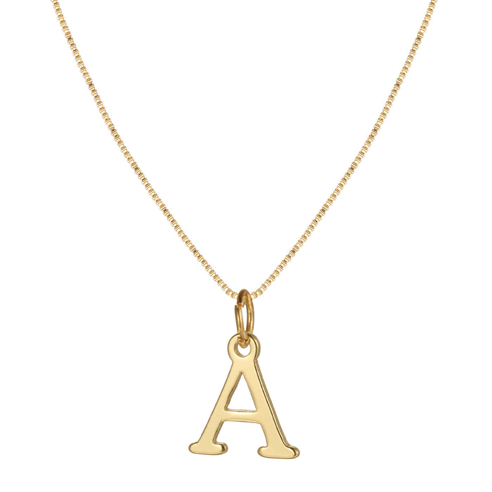 Gold alloy 26 English letter necklace - wallojewerly 