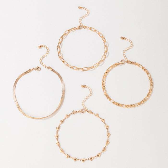 DIY Beaded Anklet Set - Multilayer Geometric Jewelry