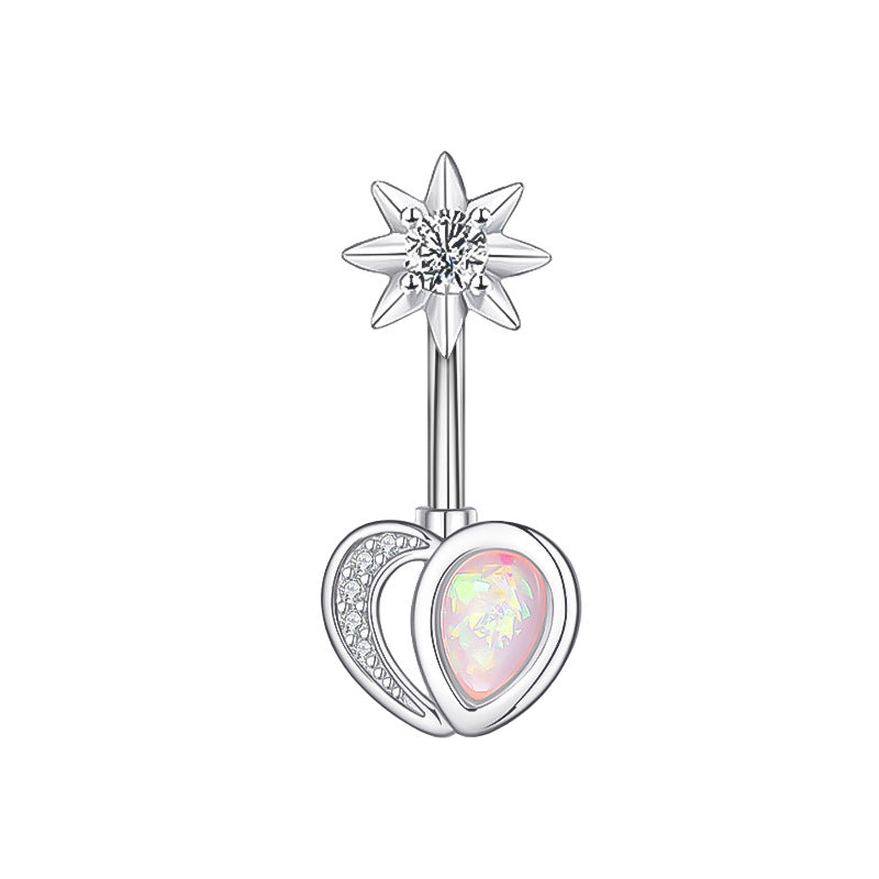 Flower Stainless Steel Curved Barbells for Nave - wallojewerly 