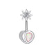 Flower Stainless Steel Curved Barbells for Nave - wallojewerly 