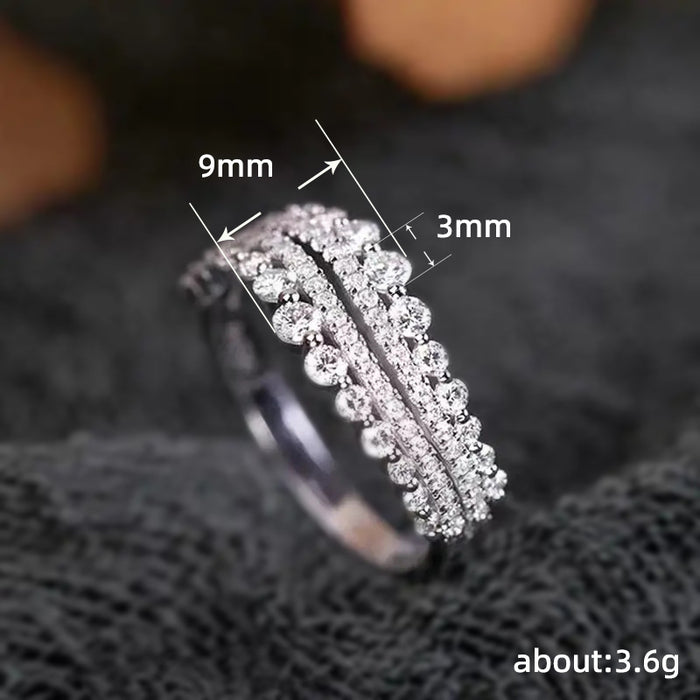 Anillo de onda hueca estilo frío anillo de dedo índice ins de alta gama