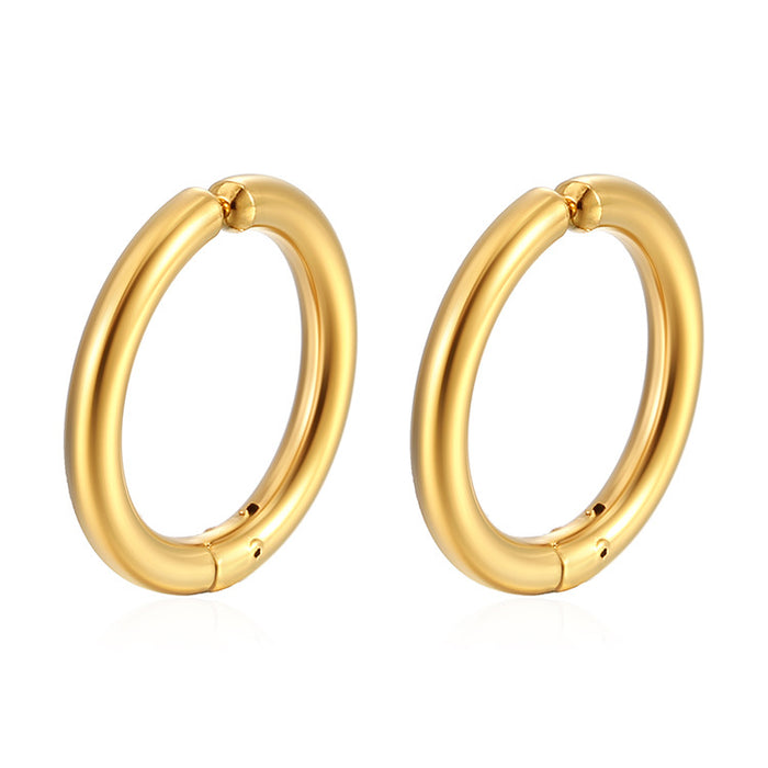 Irregular wheat ear design stainless steel earrings light luxury style trend 18K gold