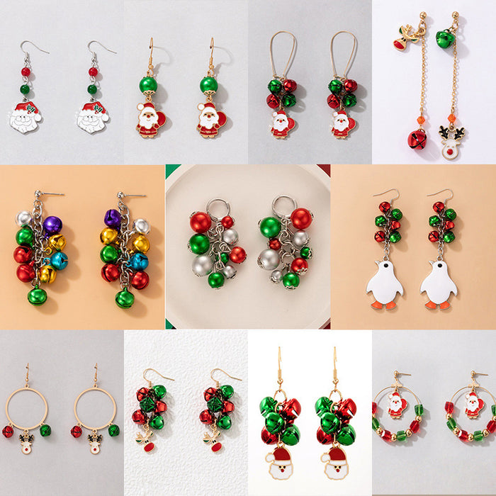 Christmas colorful pearl earrings irregular multi-color earrings