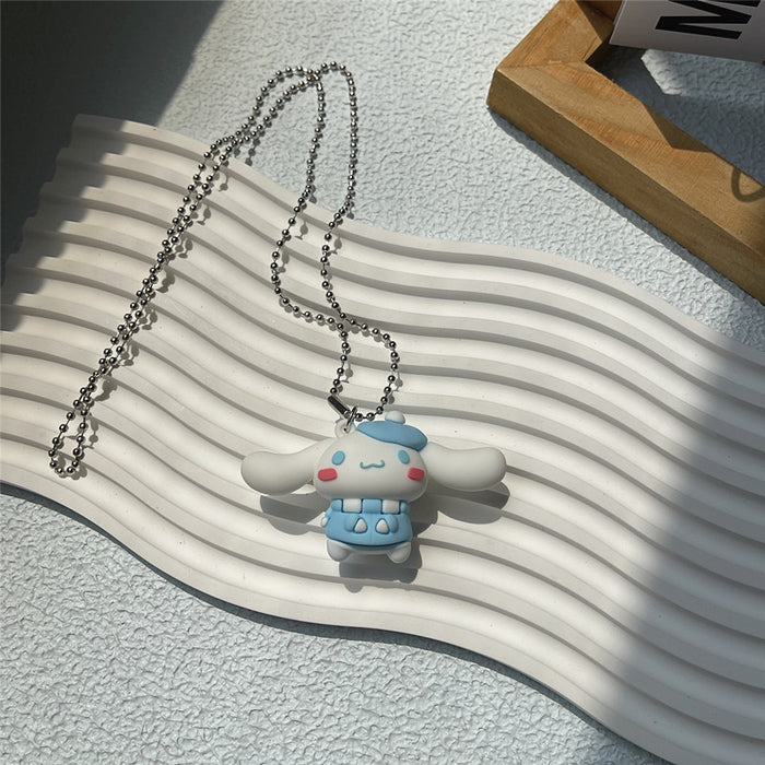 Puppy three-dimensional necklace soft girl style pendant earrings