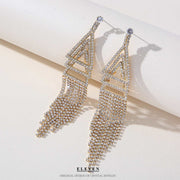 S925 silver needle white micro-paved rhinestone earrings