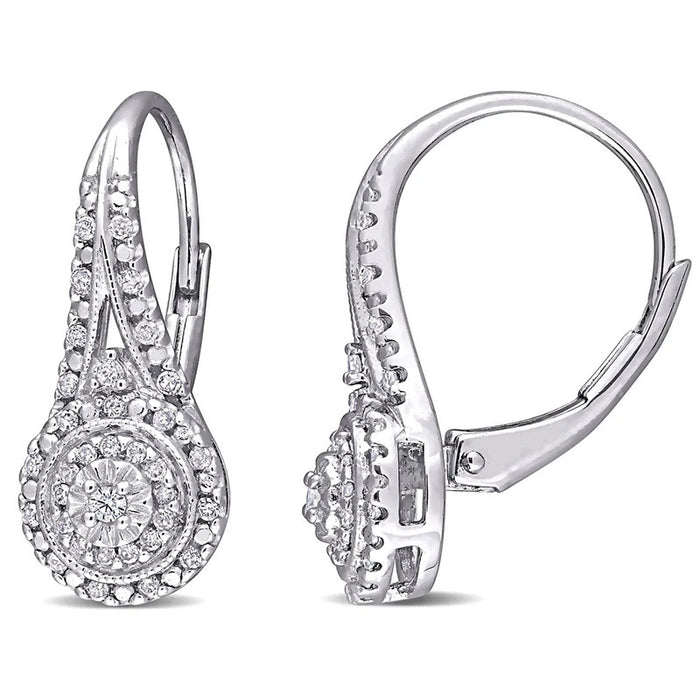 Pendientes de circonitas con ocho corazones y ocho flechas y diamantes