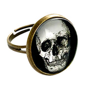 Glass Open Ring with Time Gemstone for Christmas and Halloween - Unique and Trendy Western Style for Women - wallojewerly 