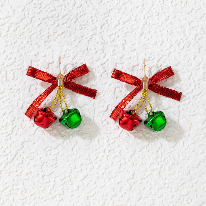 Christmas colorful bell ear hooks holiday earrings