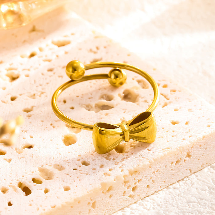Wholesale stainless steel and titanium steel bow open rings