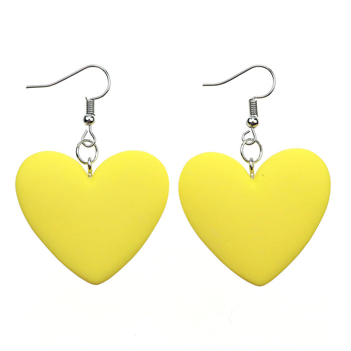 Colorful love earrings - wallojewerly 